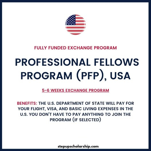 Professional Fellows Program 2026 in USA Fully Funded