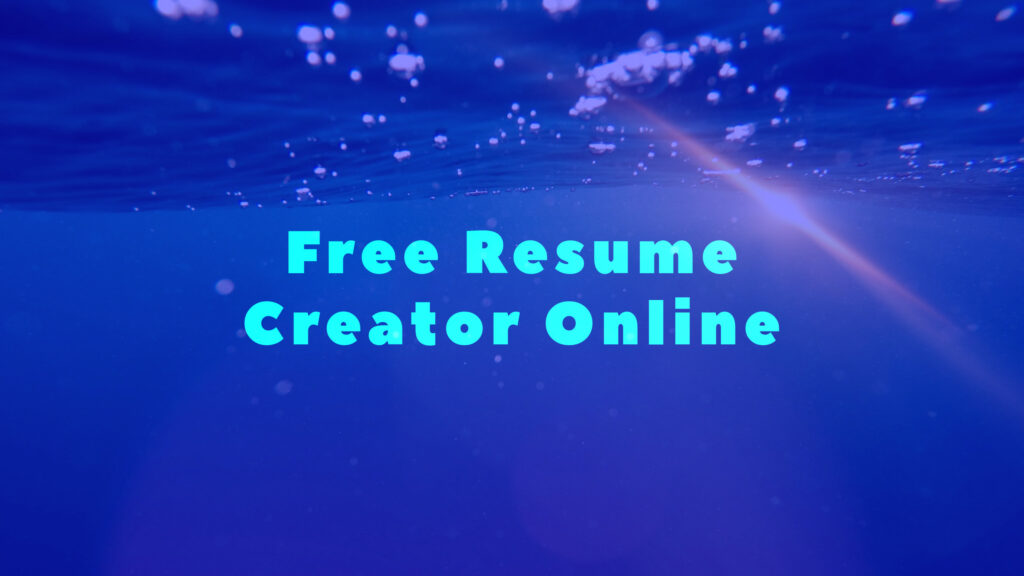 Free Resume Creator Online 2 Free Resume Creator Online