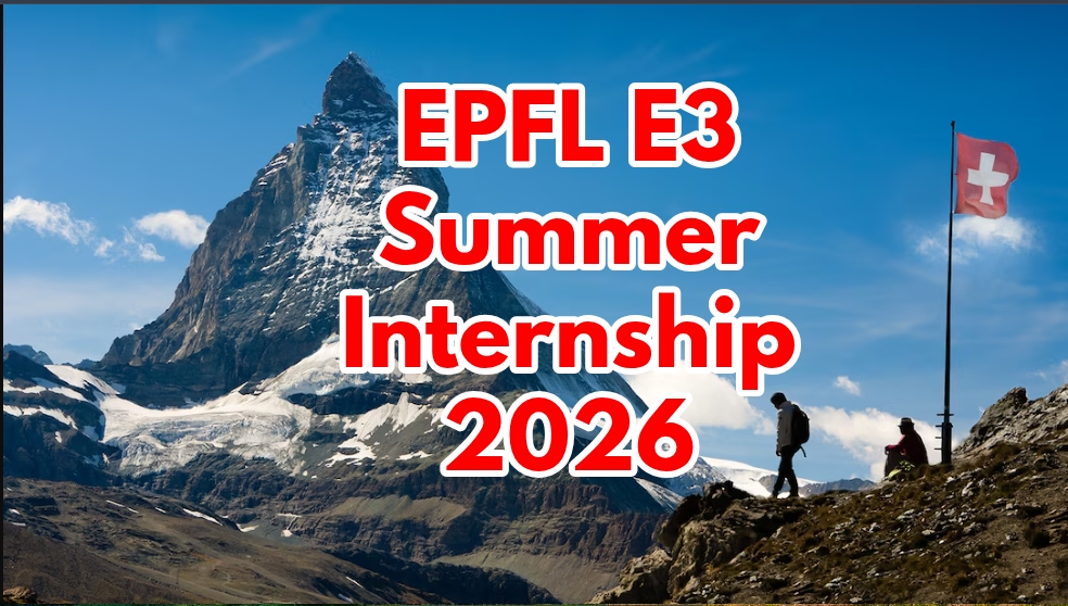 EPFL E3 Summer Internship 2026 in Switzerland
