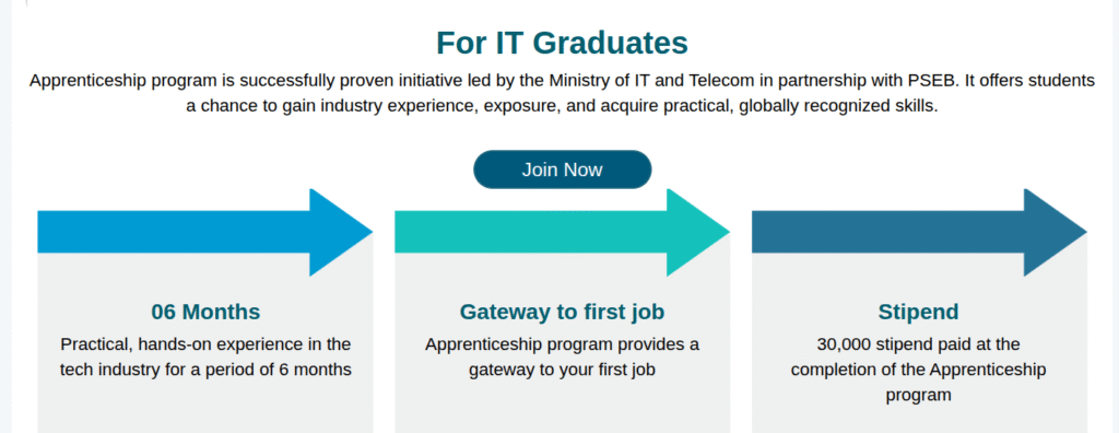 Internship in Pakistan Software Export Board PSEB Apprenticeship Program 2025