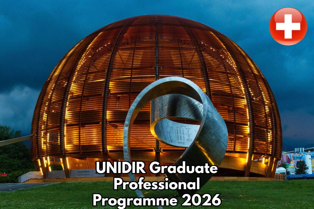 UNIDIR Graduate Professional Programme in Switzerland 2026 [Stipend 1,331/month]
